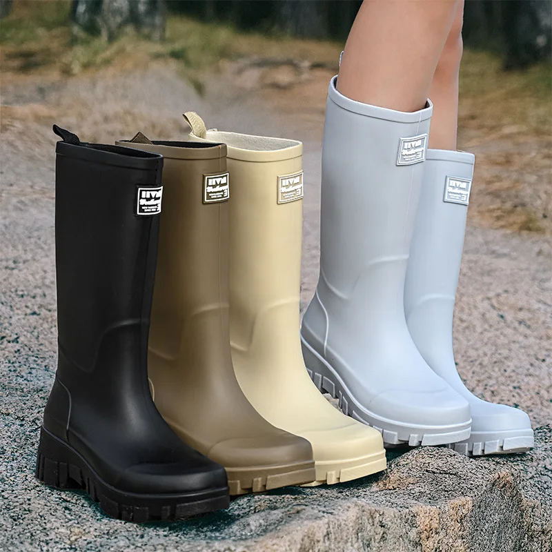 Women'S Fashion Rain Boots - Modische Regenstiefel für Damen, dicke Sohlen,