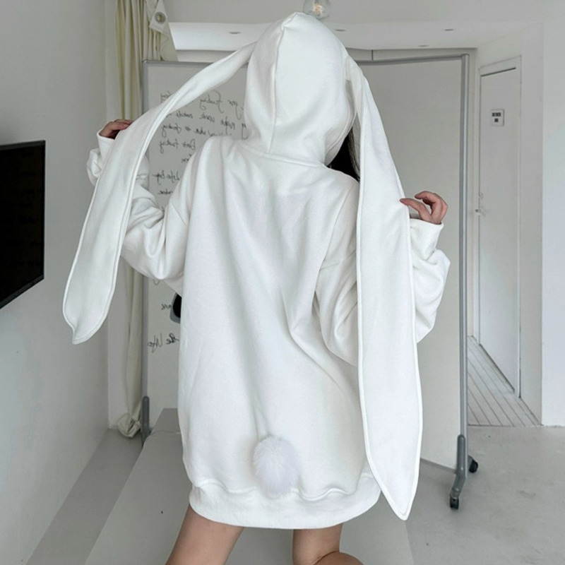 Women'S Fashion Zip Up Hoodies - 2025 Herbst Kawaii Bunny Big Extra