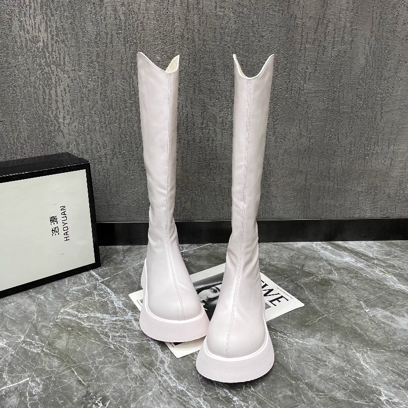 Winter Fashion Women Boots - Neue, einfache, einfarbige, rutschfeste, hohe Stiefel