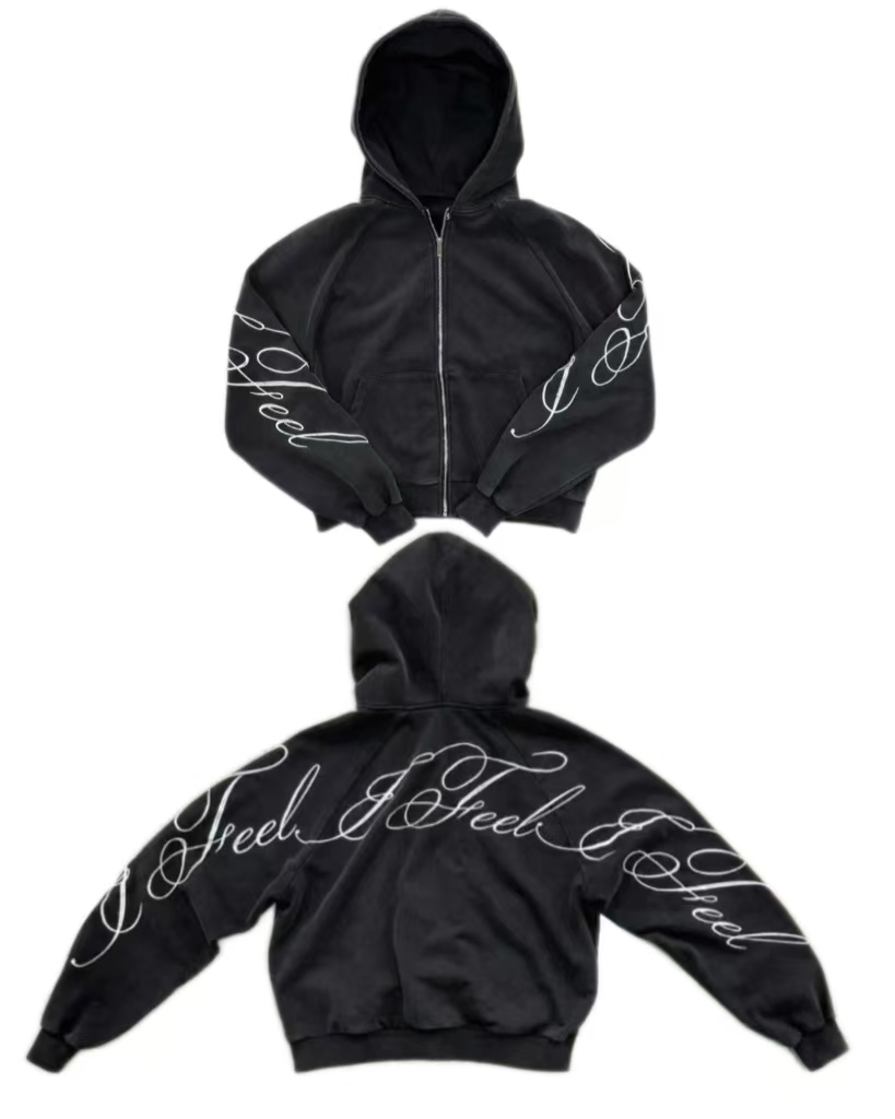 Women'S Fashion Zip Up Hoodies - Y2K Harajuku Gothic Brief Drucken Retro