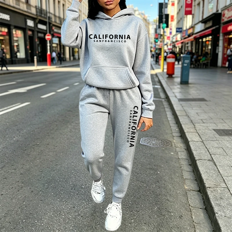 Women'S Fashion Suit - Urban Casual Mode Hoodie Jogger Anzug