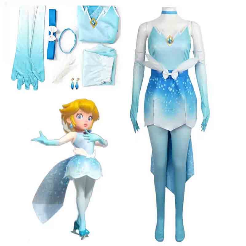 Women Fashion Gloves - Prinzessin Peach Toadstool Kleid Mode Cosplay