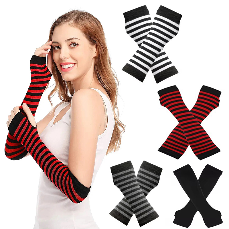 Women Fashion Gloves - Y2K Damen Party Alltags-Handschuhe, lange Armstulpen,