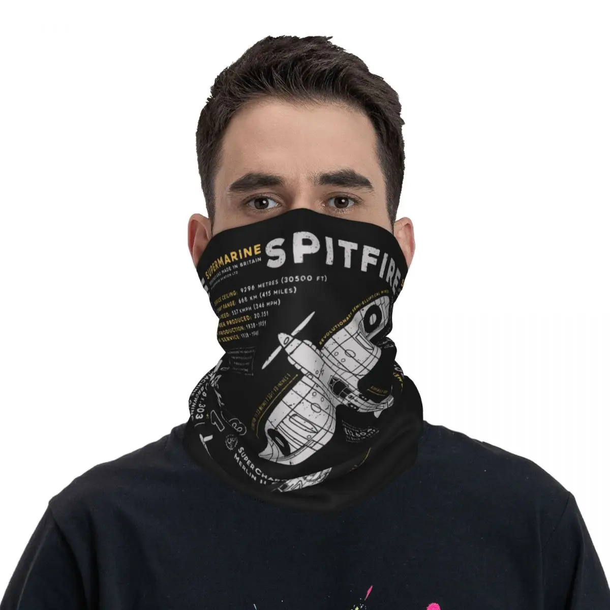 Women'S Fashion Ww2 - Neuer Spitfire Bandana-Halswärmer, bedruckt mit Kampfflugzeugen