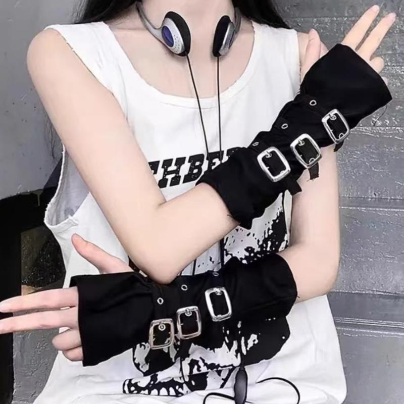 Women Fashion Gloves - Y2K Gothic Punk Fingerlose Handschuhe Für