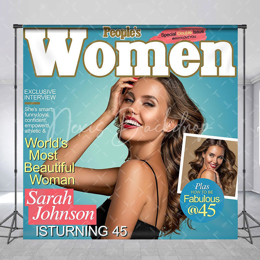 Women'S Fashion Magazine - Personalisierter Fotohintergrund im People's Magazine-Stil für