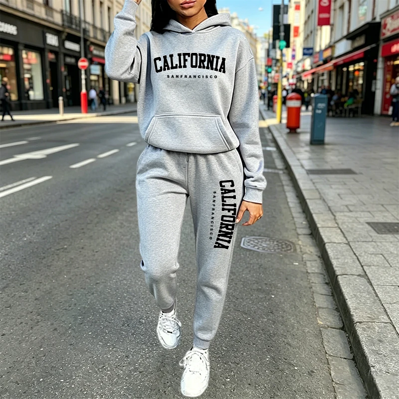 Women'S Fashion Suit - Urban Casual Mode Hoodie Jogger Anzug