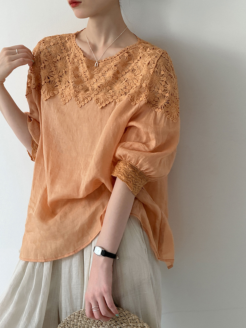 2026 Damen Sommer 100% Leinen  – Women Fashion Blouse Bewertung und Preis