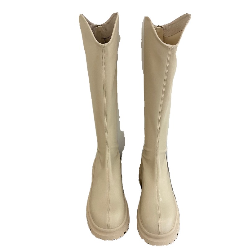 Retro Einfarbige Stiefel Damen – Winter Fashion Women Boots Bewertung und Preis