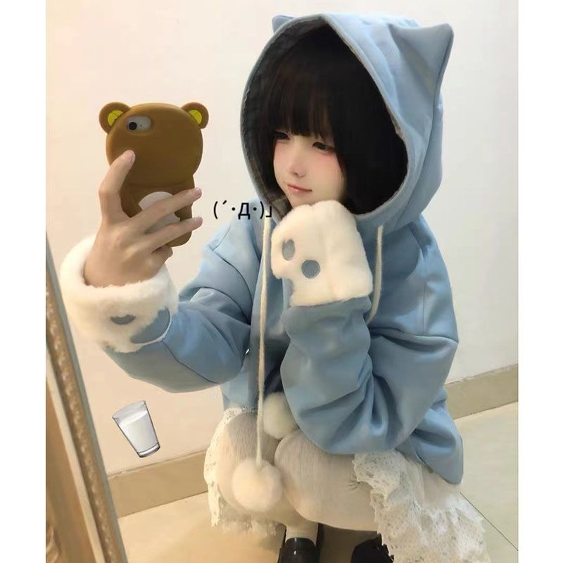 Japanische süße Anime Stickere – Women'S Fashion Zip Up Hoodies Bewertung und Preis