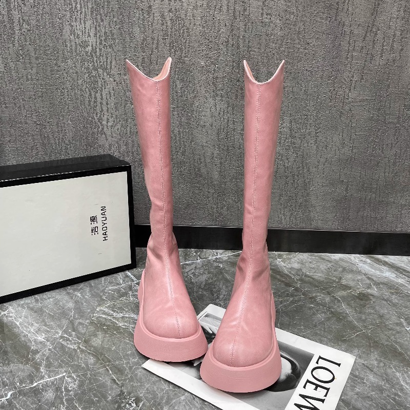 Neue, einfache, einfarbige, ru – Winter Fashion Women Boots Bewertung und Preis