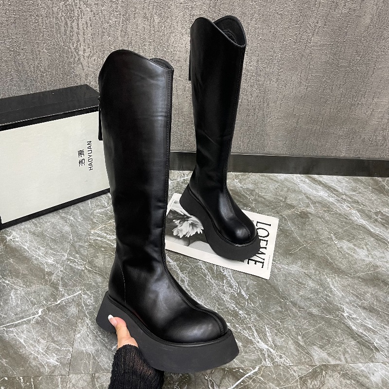 Neue, einfache, einfarbige, ru – Winter Fashion Women Boots Bewertung und Preis
