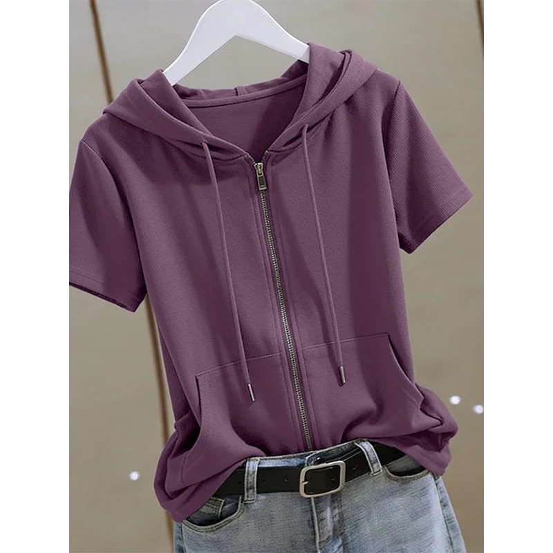 Sommer-Kapuzenpullover mit Rei – Women'S Fashion Zip Up Hoodies Bewertung und Preis