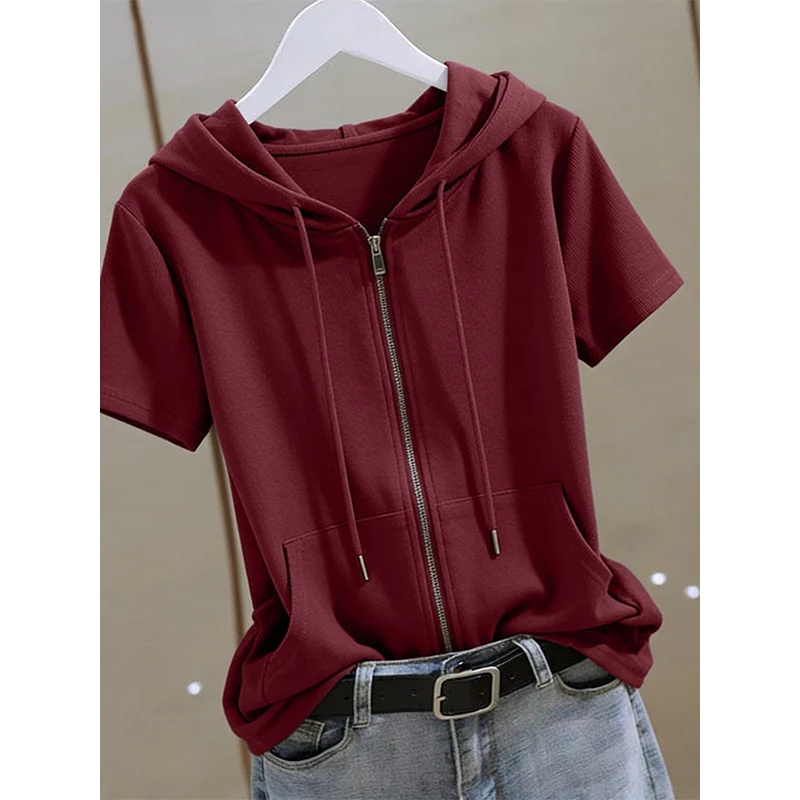 Sommer-Kapuzenpullover mit Rei – Women'S Fashion Zip Up Hoodies Bewertung und Preis