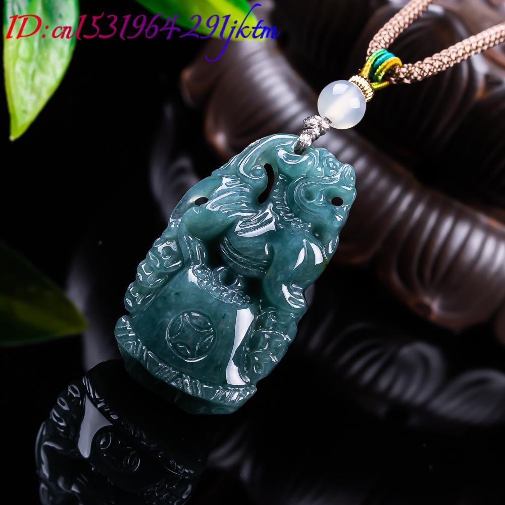 Burmesischer Jadeit Pixiu Anhä – Women Fashion Necklace Bewertung und Preis
