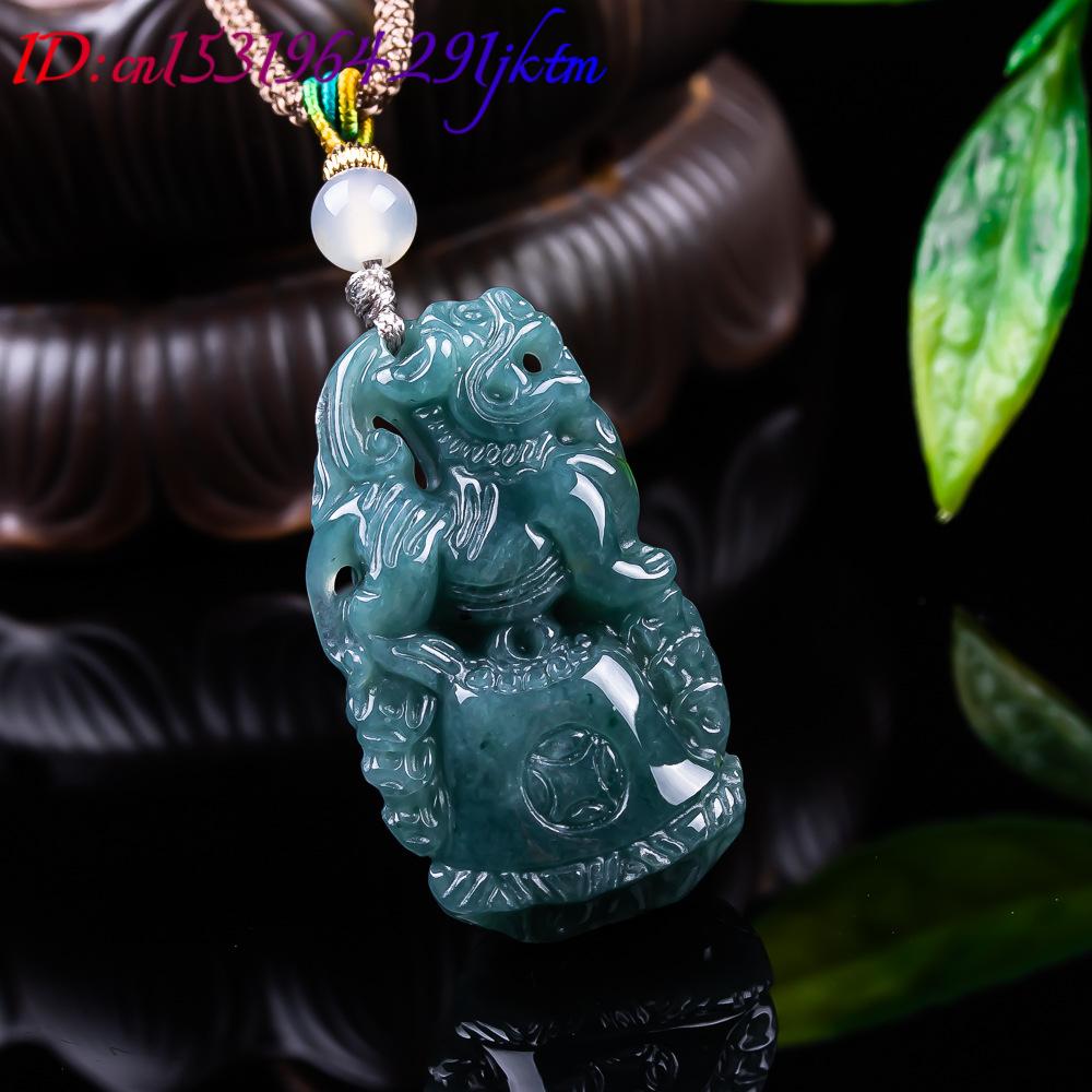 Burmesischer Jadeit Pixiu Anhä – Women Fashion Necklace Bewertung und Preis