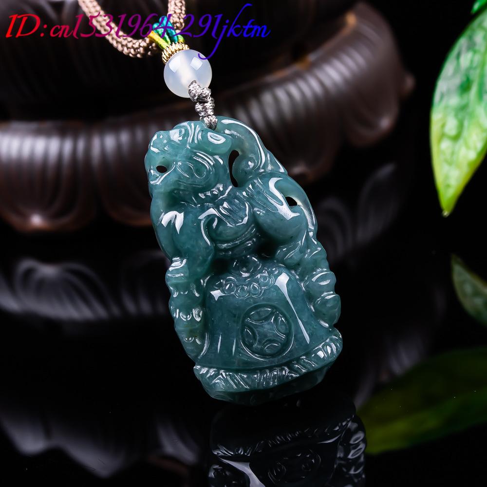 Burmesischer Jadeit Pixiu Anhä – Women Fashion Necklace Bewertung und Preis