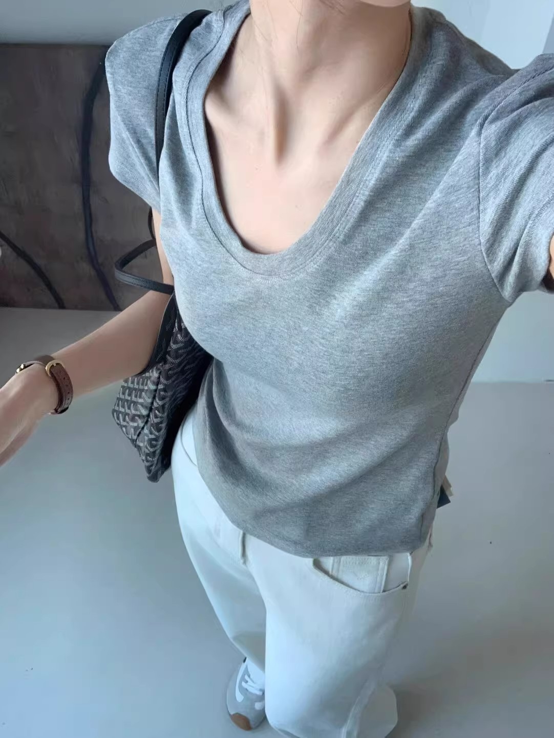 U-Ausschnitt Schulterfreies Ku – Women Fashion Blouse Bewertung und Preis