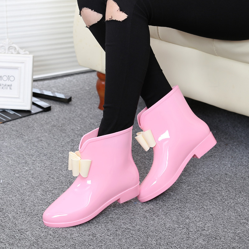 Frauen Blume Bowtie Ankle Boot – Women'S Fashion Rain Boots Bewertung und Preis
