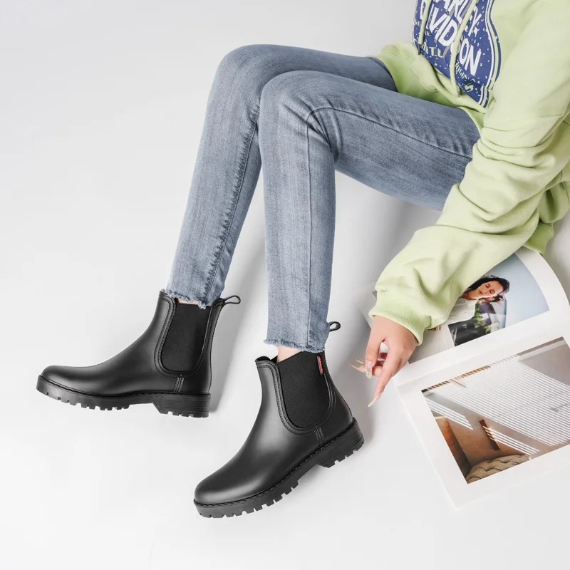 Kurze, rutschfeste Regenschuhe – Women'S Fashion Rain Boots Bewertung und Preis