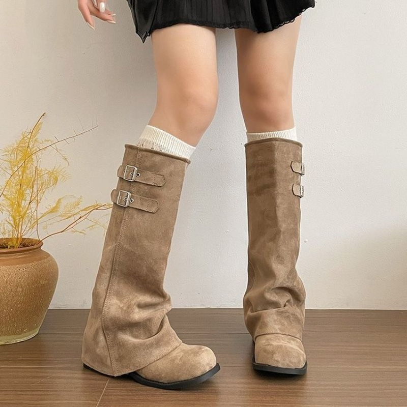 Y2K Koreanischer Stil Retro Kn – Winter Fashion Women Boots Bewertung und Preis