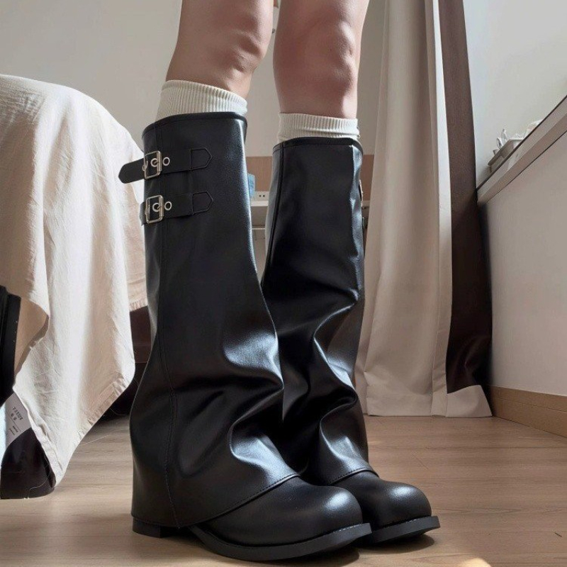 Y2K Koreanischer Stil Retro Kn – Winter Fashion Women Boots Bewertung und Preis