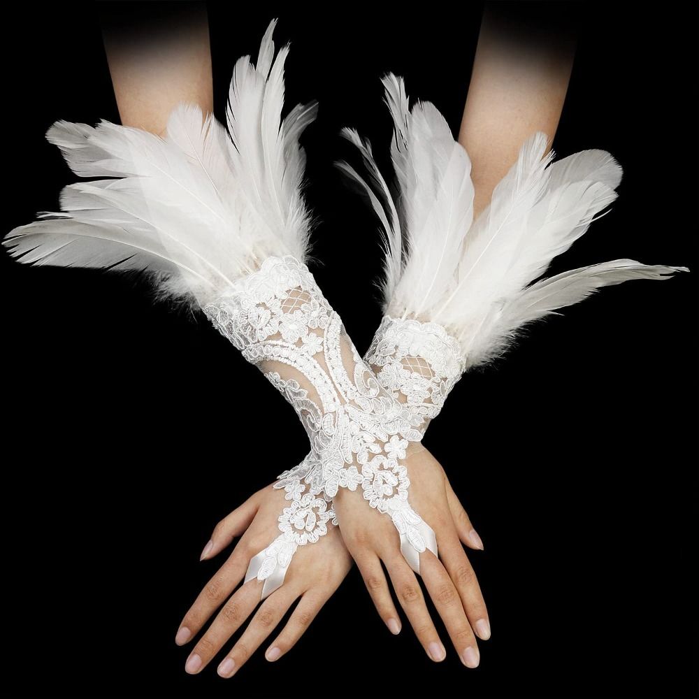1PC Mode Zubehör Spitze Feder  – Women Fashion Gloves Bewertung und Preis