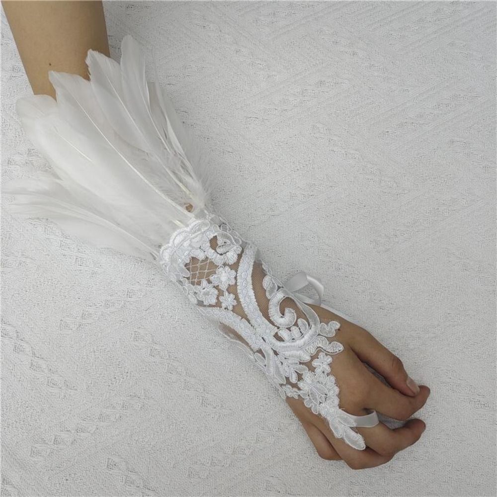 1PC Mode Zubehör Spitze Feder  – Women Fashion Gloves Bewertung und Preis