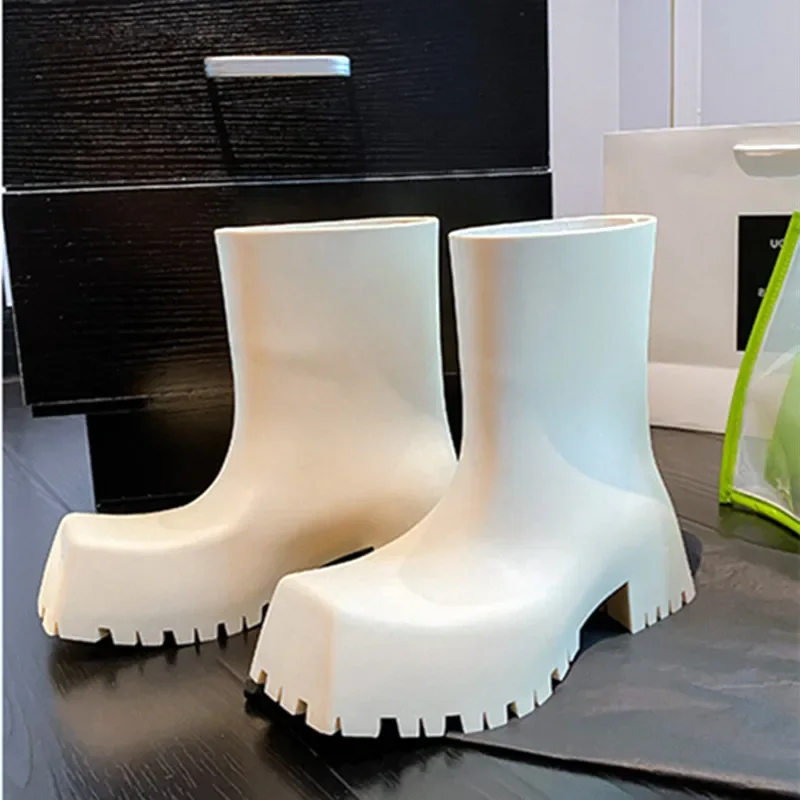 Hochwertige weiche Leder-PU-St – Women'S Fashion Rain Boots Bewertung und Preis
