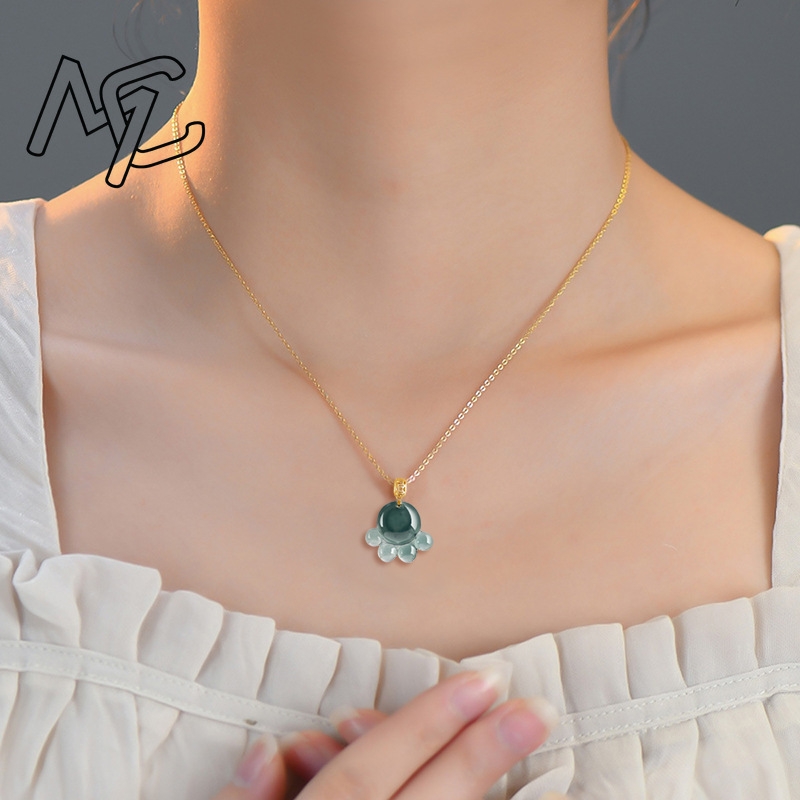 Natürlicher Echter Smaragd Bla – Women Fashion Necklace Bewertung und Preis