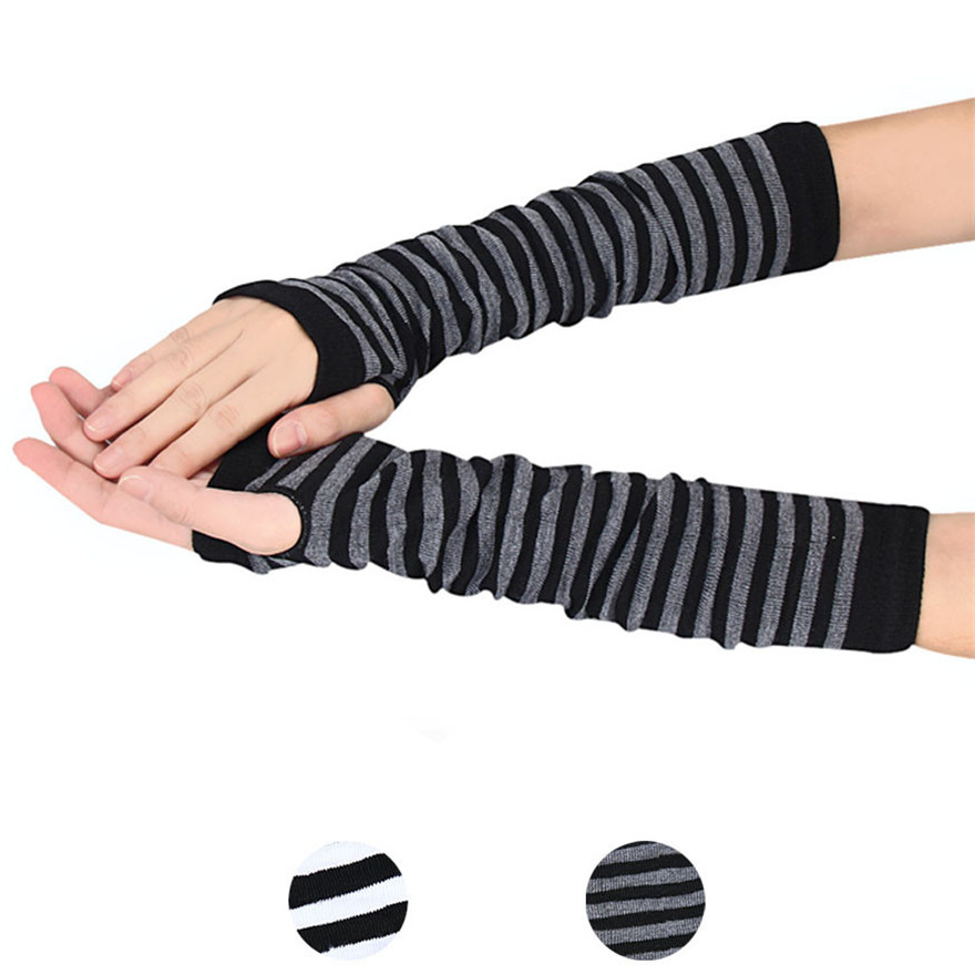 Frauen Langarm Gothic Gestreif – Women Fashion Gloves Bewertung und Preis