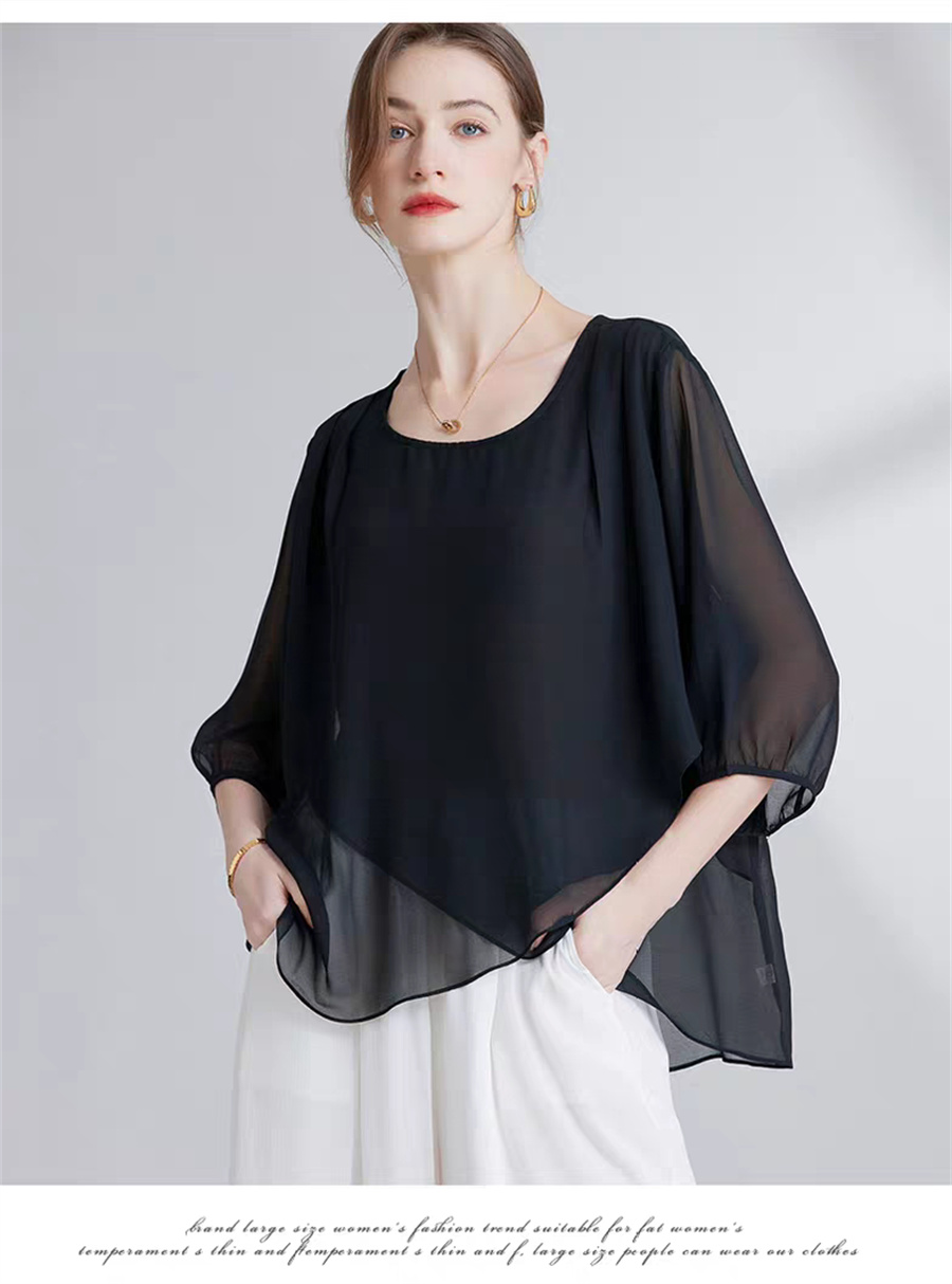 Koreanischer Stil Chiffon Über – Women Fashion Blouse Bewertung und Preis