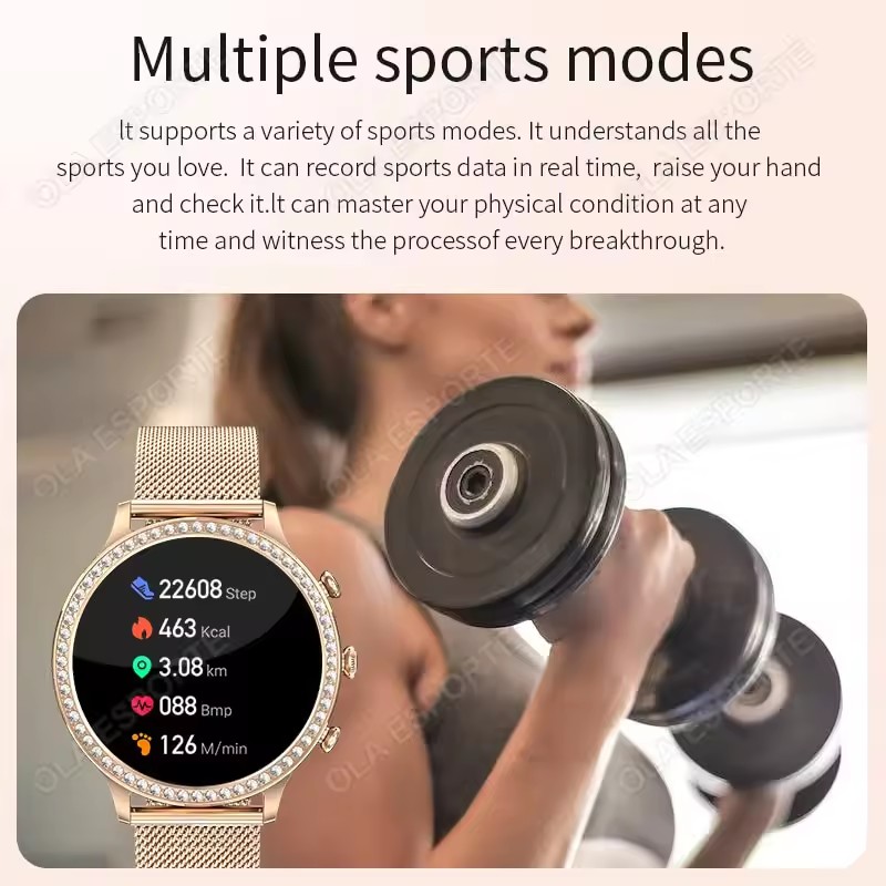 Elegante Damen-Smartwatch mit  – Women Fashion Zone Bewertung und Preis